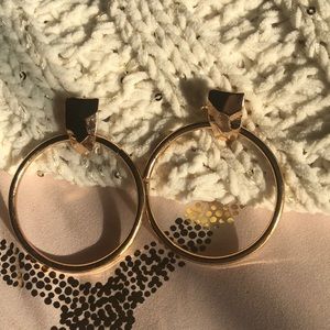 Gold hoop earrings